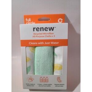 Renew Recycled All-Purpose Microfiber Cloths (set of 3) Super Soft Glasses Baby
